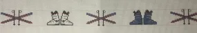 * Meredith Collection  194h Ski Boots and Skis Belt