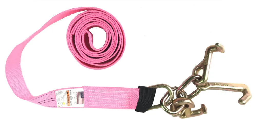 10' Cluster RTJ Straps & Chain Ratchets Diamond Weave (4 Pack) - PINK