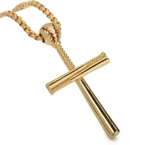 14k Baseball Cross