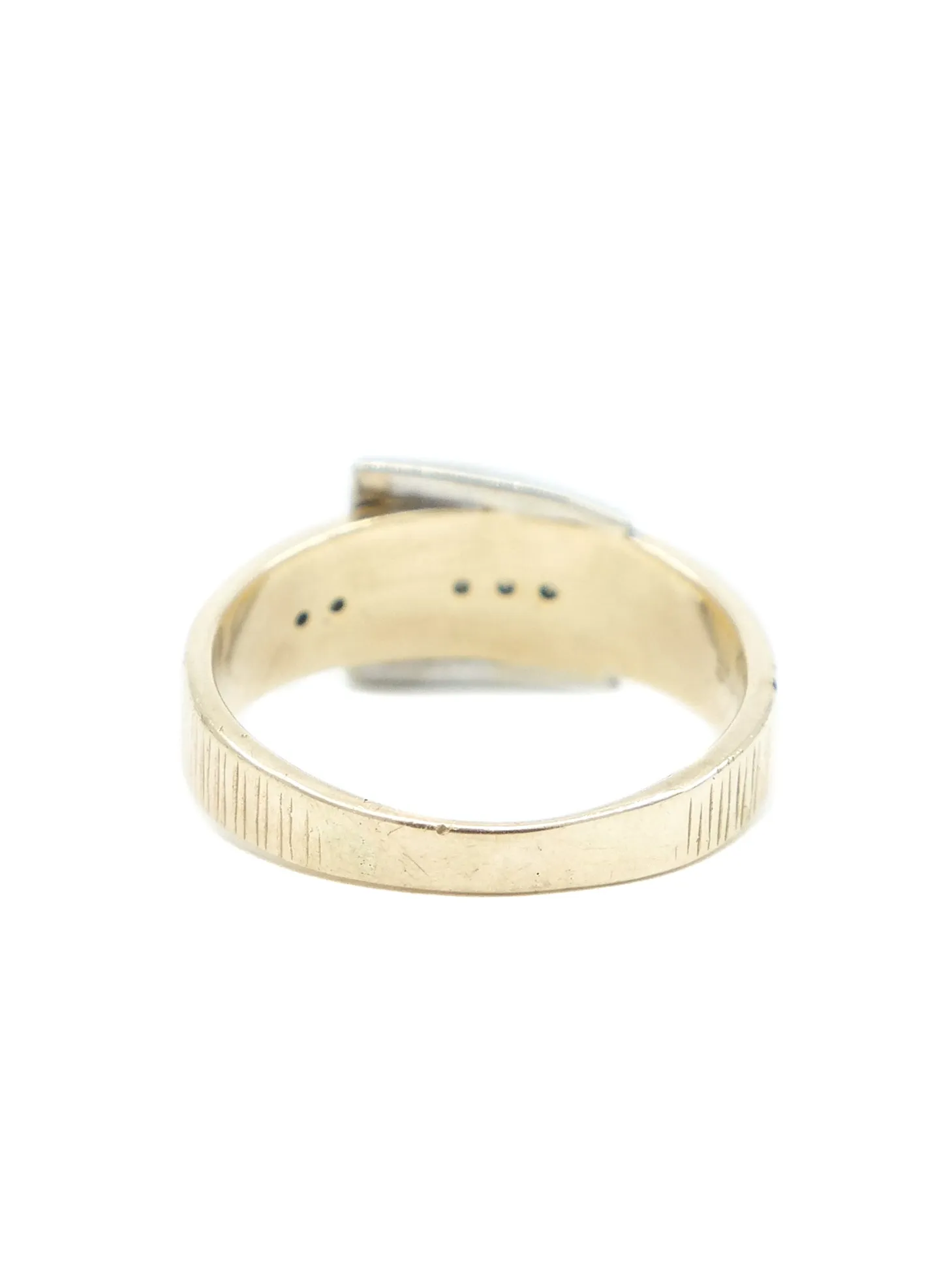 14k Gold Buckle Ring