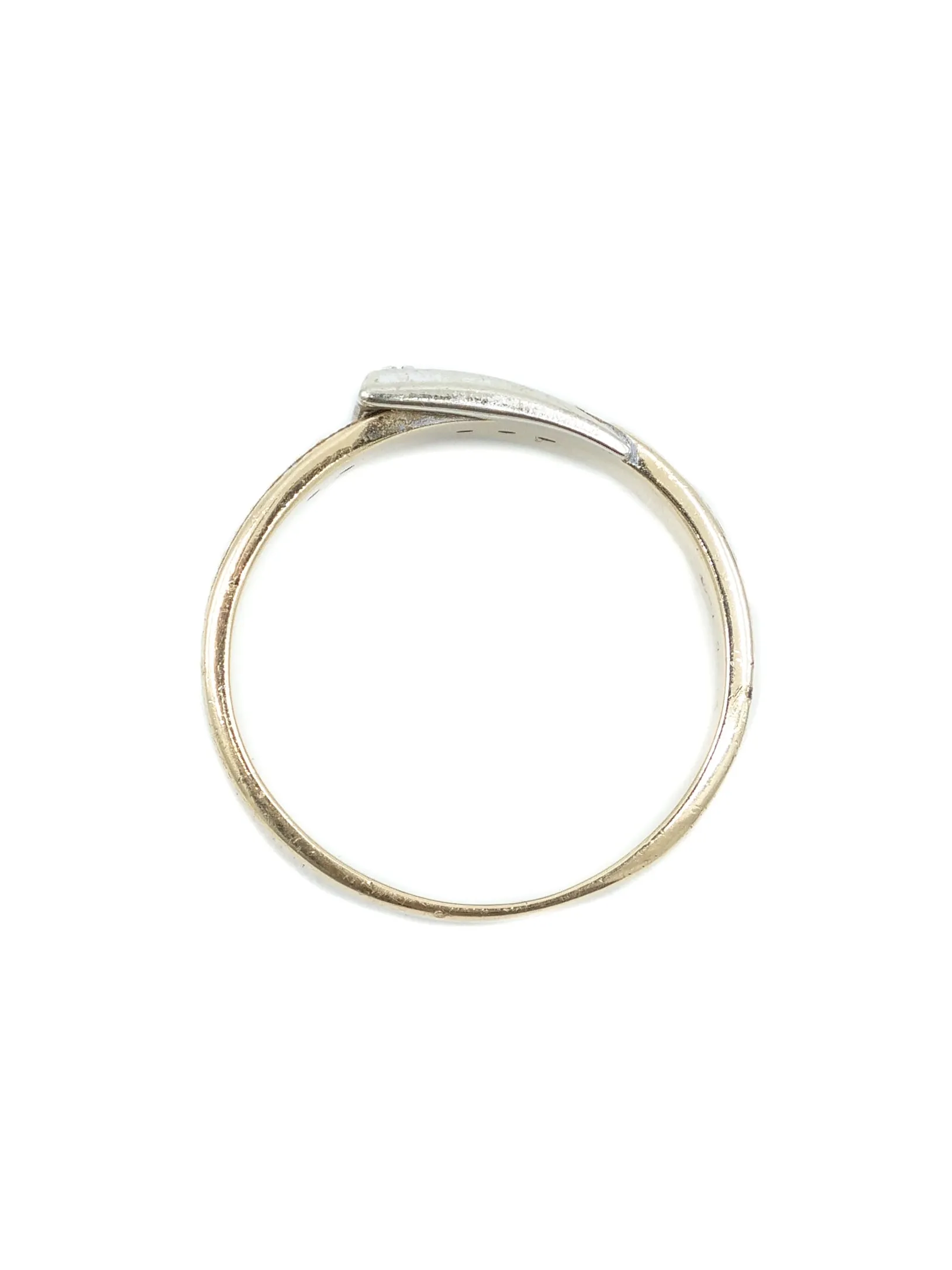 14k Gold Buckle Ring