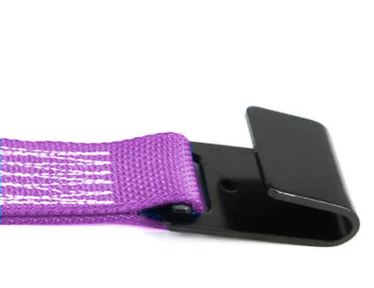 2" Purple Diamond Weave Ratchet Straps with Flat Hook