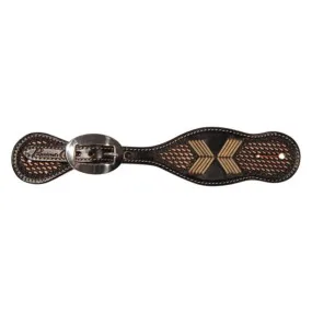 3P9037-L Professional's Choice Women's Chocolate Arrowhead Spur Strap