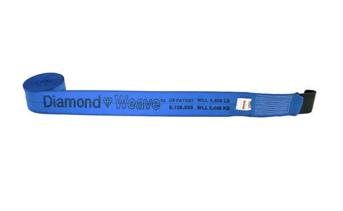 4" Blue Diamond Weave Ratchet Straps with Flat Hook