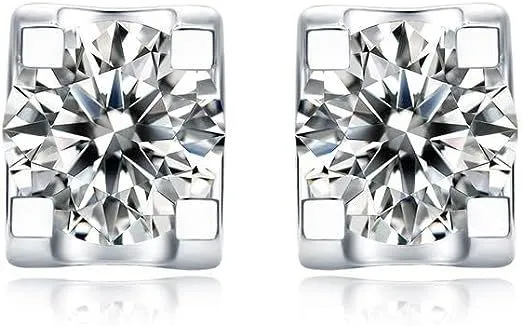925 Silver Earrings for Women Stud Moissanite Diamond