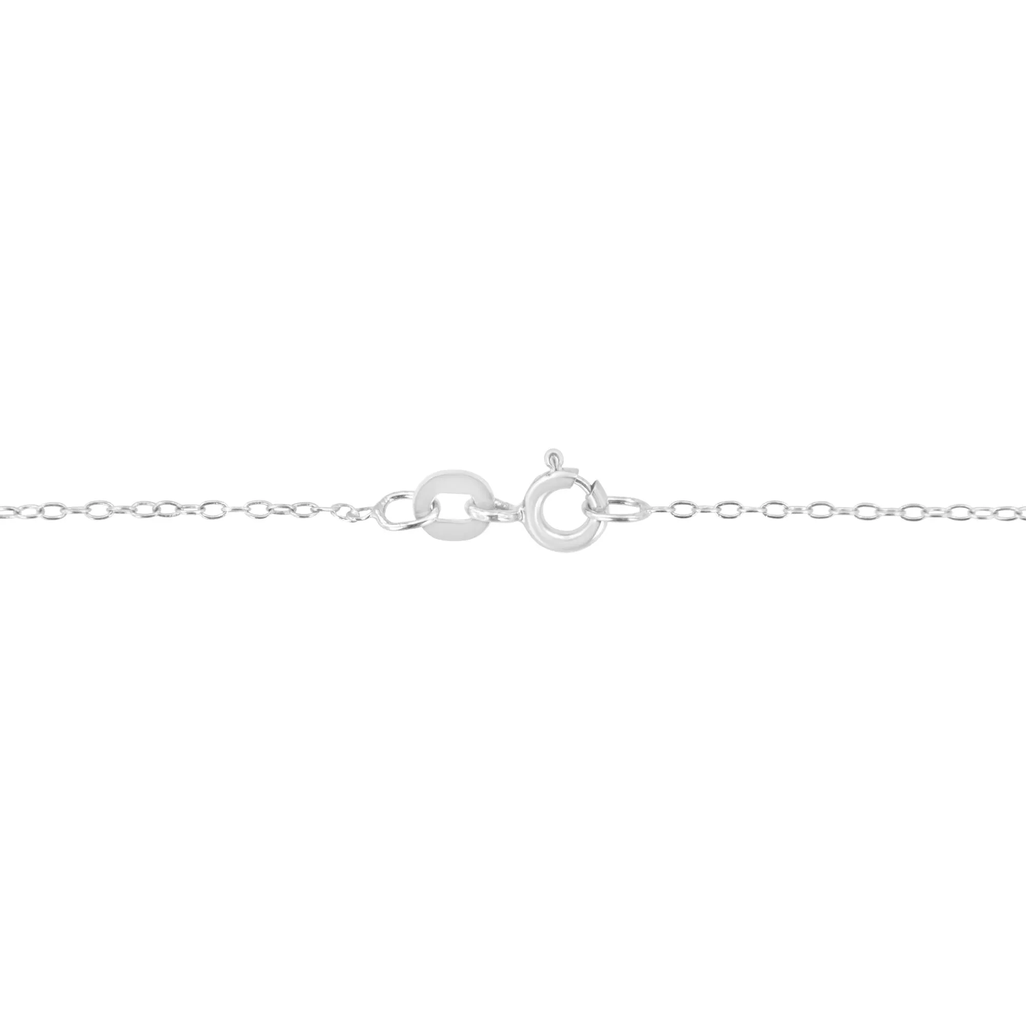 .925 Sterling Silver Round-Cut Diamond Bezel 18" Pendant Necklace (J-K Color, I1-I2 Clarity) by Haus of Brilliance