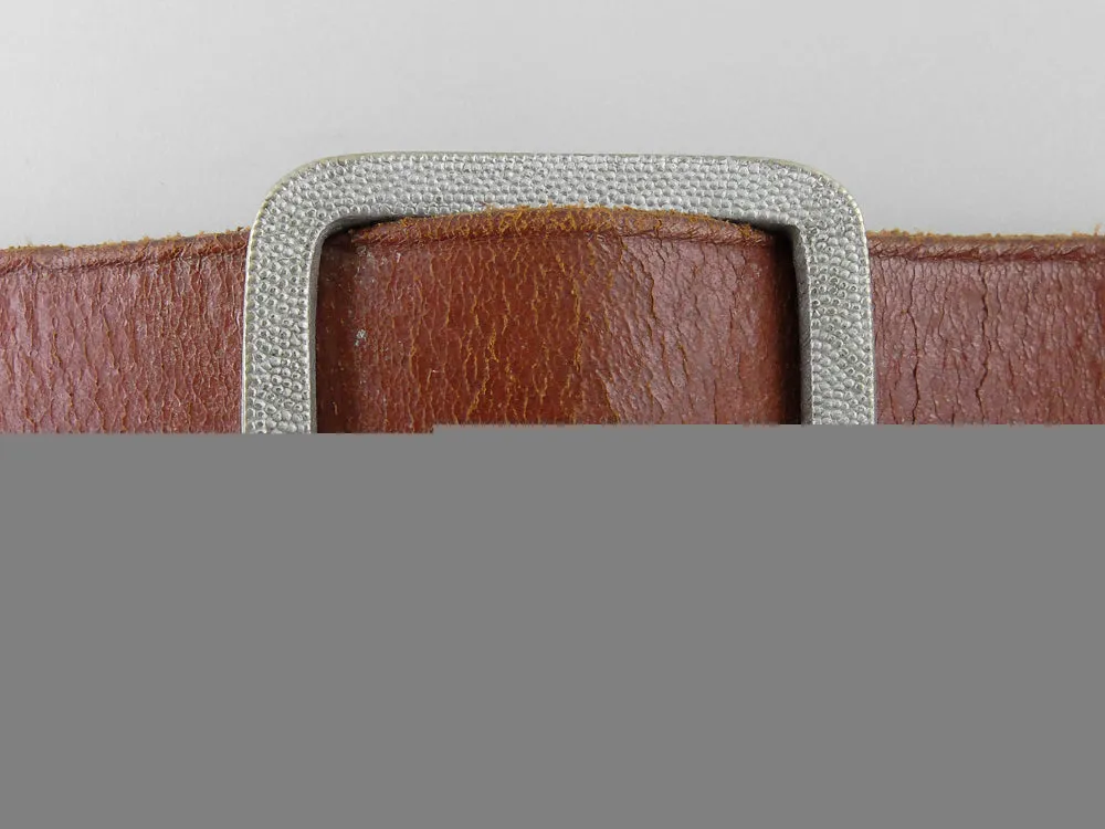 A Brown Leather Shoulder Strap; Rzm Marked