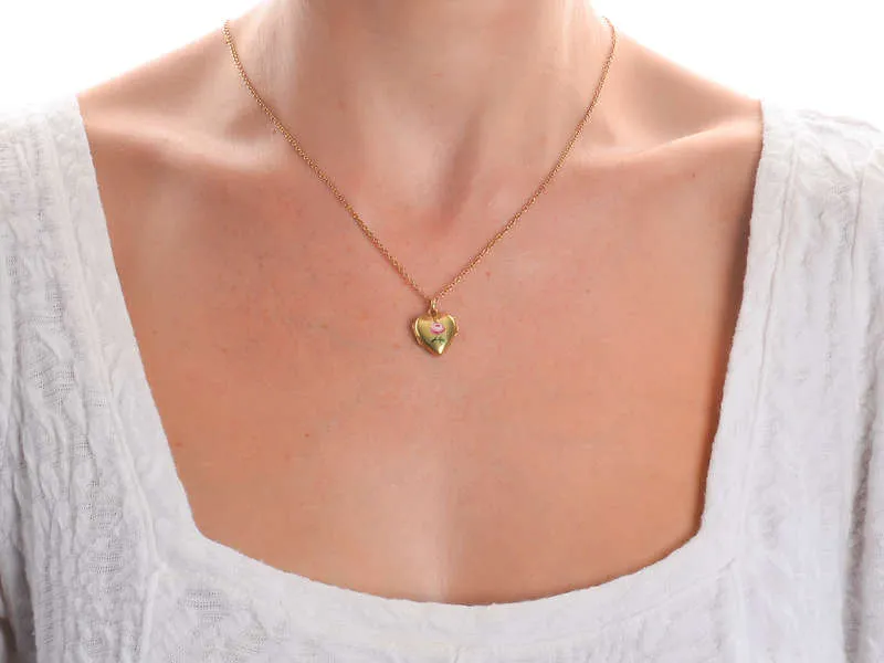 A Rose in Your Heart - Petite Gold Photo Locket