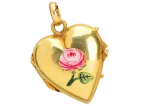 A Rose in Your Heart - Petite Gold Photo Locket