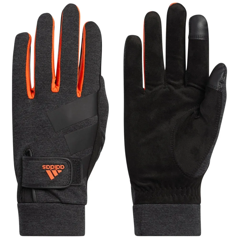 adidas Versatile Warm Glove Pair - Dark Grey Heather/Orange
