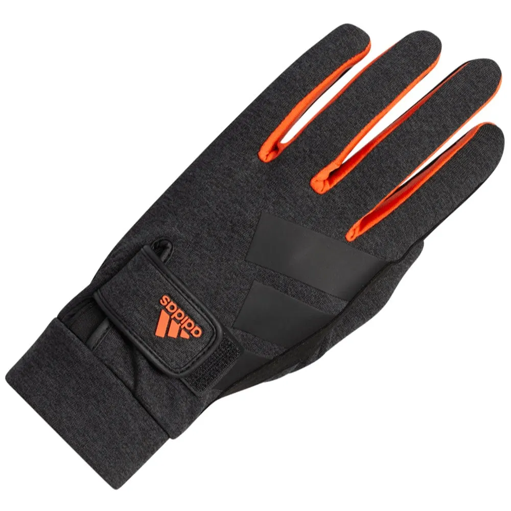 adidas Versatile Warm Glove Pair - Dark Grey Heather/Orange