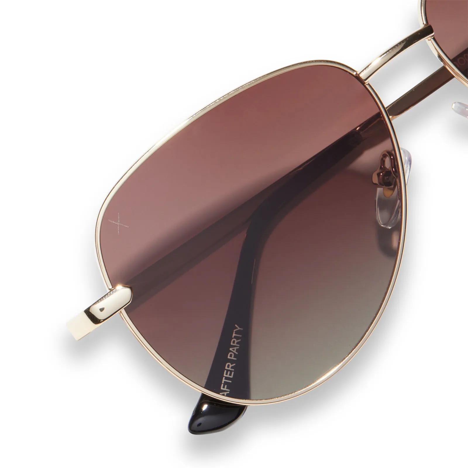 after party - gold   brown gradient polarized sunglasses