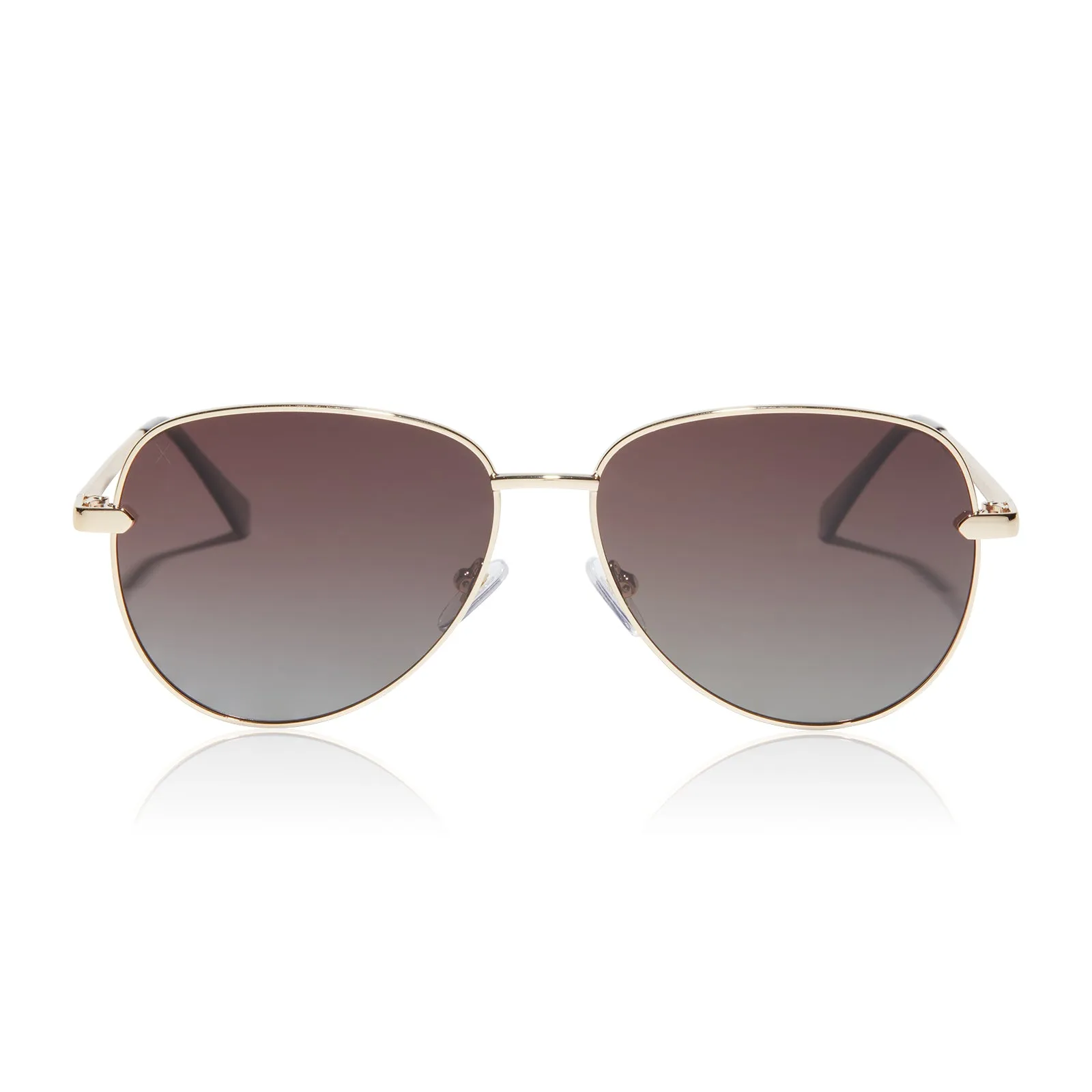 after party - gold   brown gradient polarized sunglasses