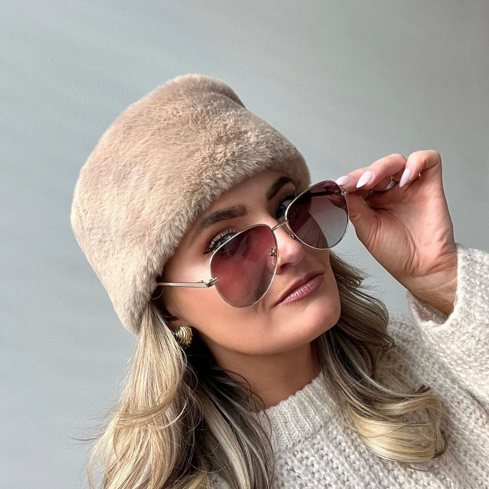 after party - gold   brown gradient polarized sunglasses
