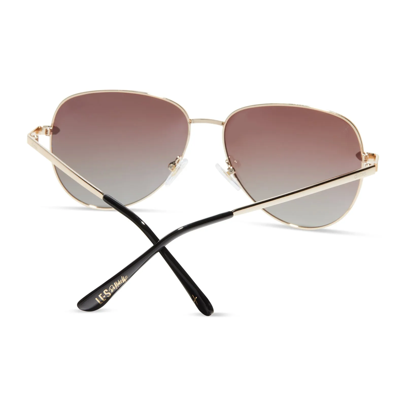after party - gold   brown gradient polarized sunglasses