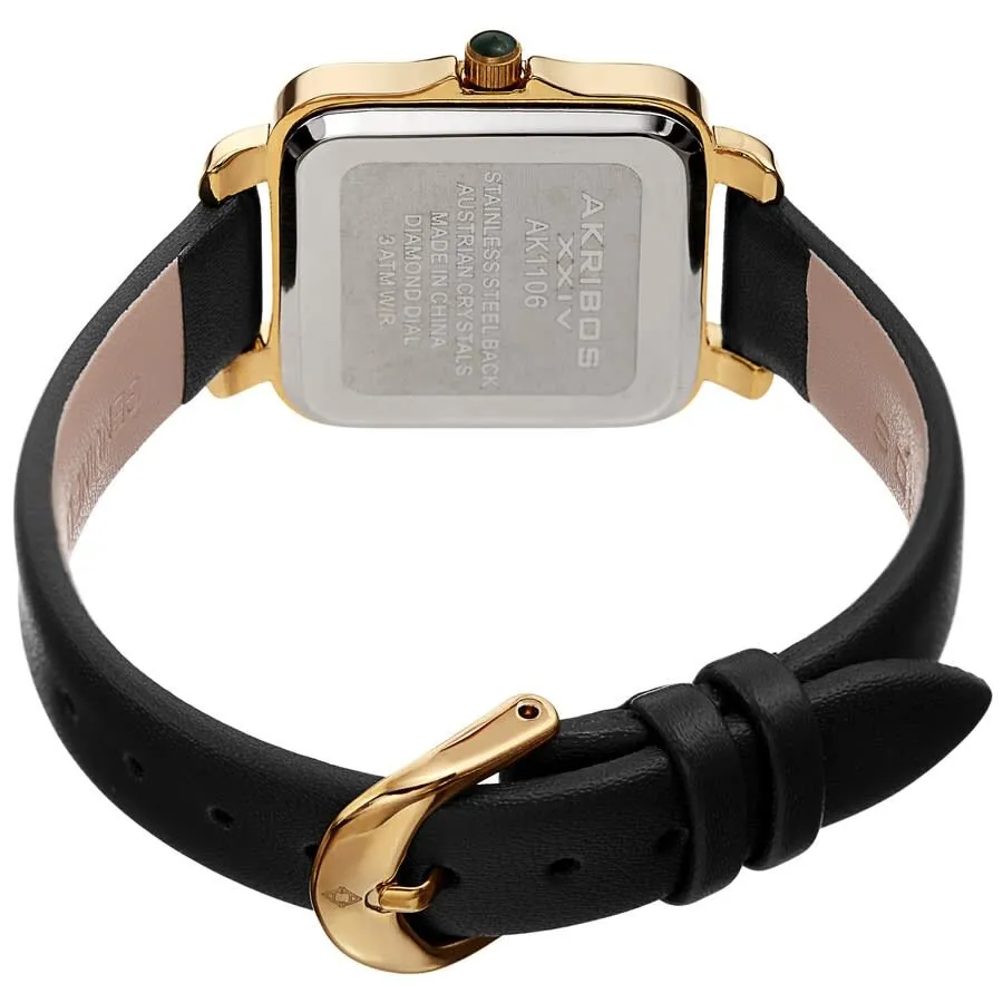 Akribos Xxiv Quartz Diamond Black Dial Ladies Watch AK1106BK
