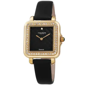 Akribos Xxiv Quartz Diamond Black Dial Ladies Watch AK1106BK