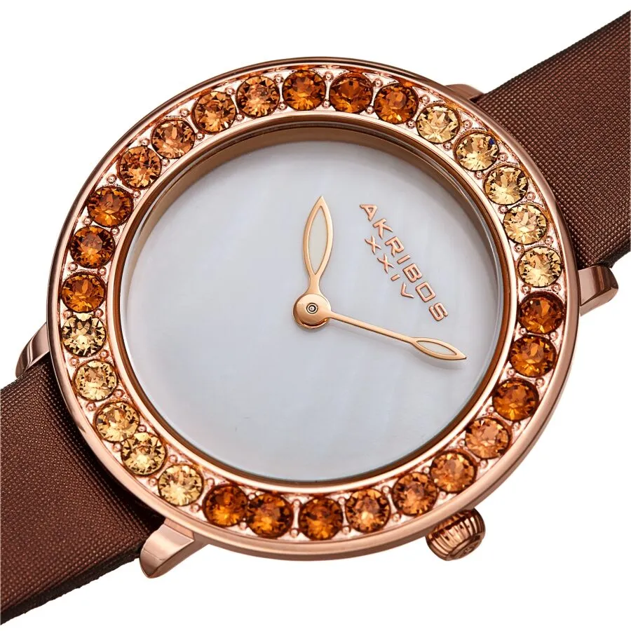 Akribos Xxiv Quartz White Dial Ladies Watch AK1093BR