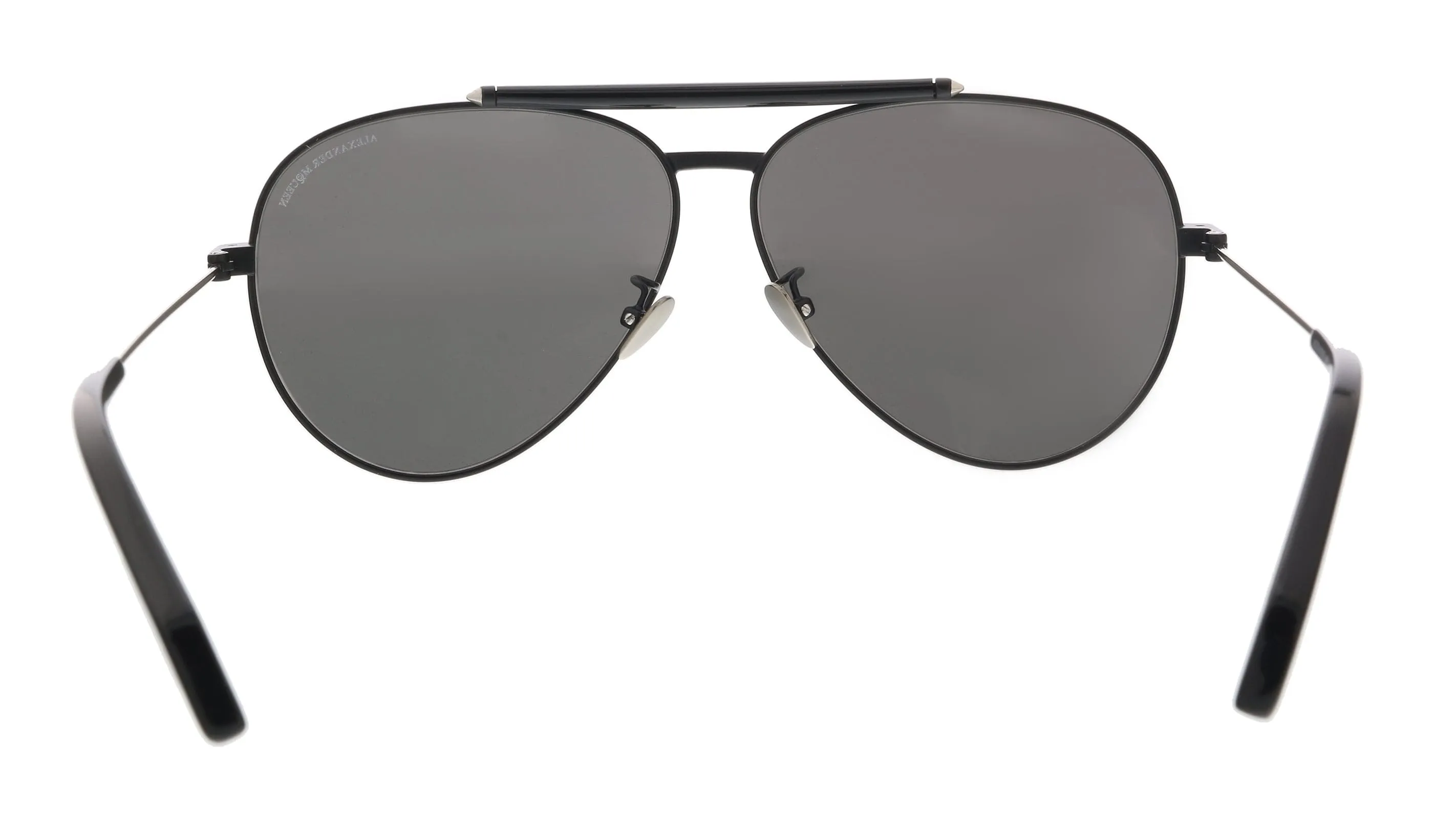 Alexander McQueen AM0057S 001  Silver  Aviator Sunglasses