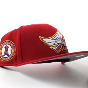 Anaheim Angels 1961 Angels Baseball New Era 59Fifty Fitted Hat (Scarlet Red Gray Under Brim)