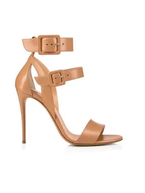 Ankle Strap Buckles Leather Sandal