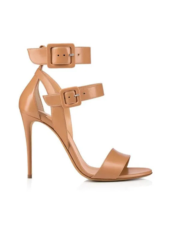 Ankle Strap Buckles Leather Sandal