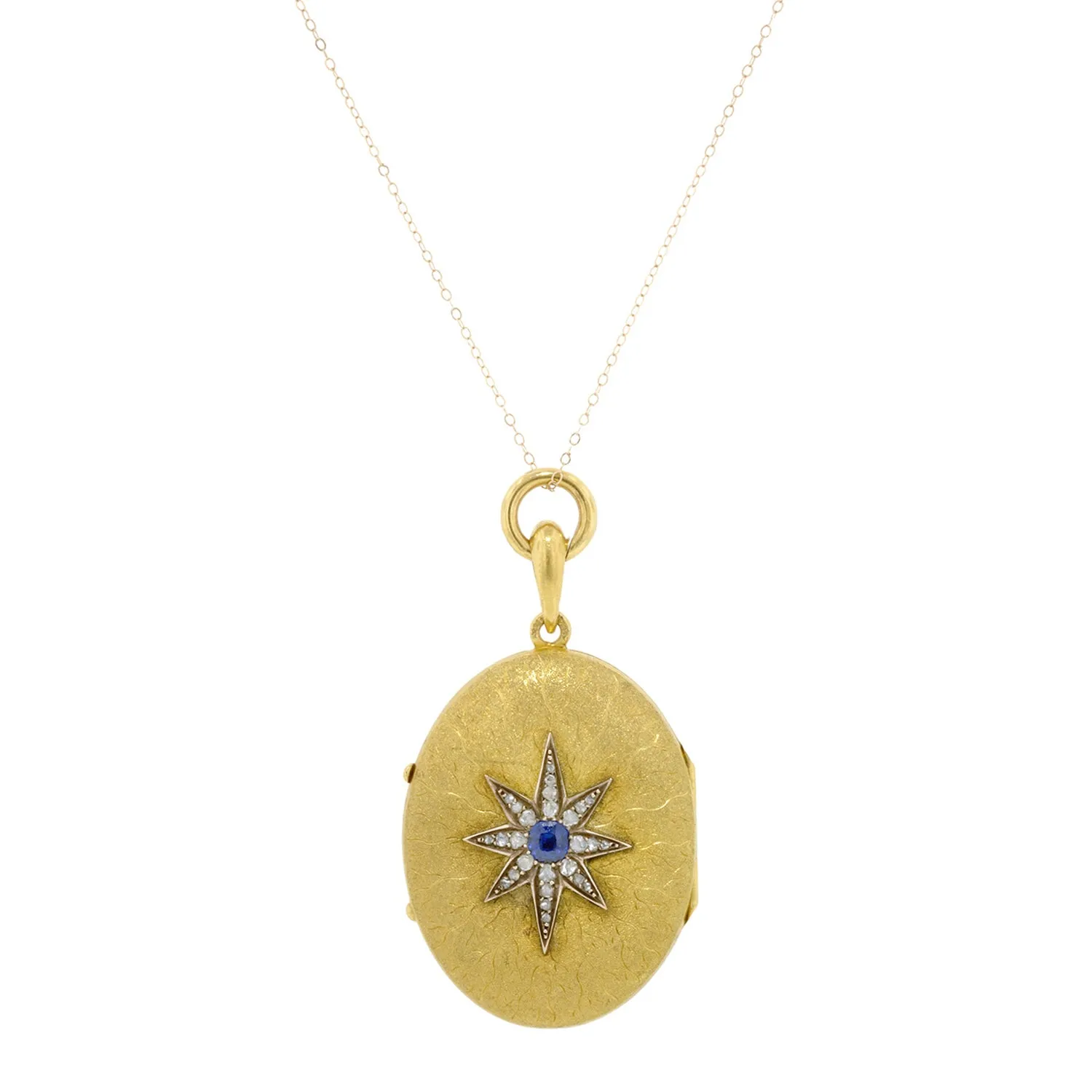 Antique Sapphire* & Diamond Oval Locket
