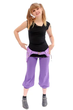 Asymmetrical pocket belt lavender