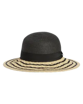 Barbour Braided-Style Bucket Hat Boasts a Striped Monochrome Colour Palette.