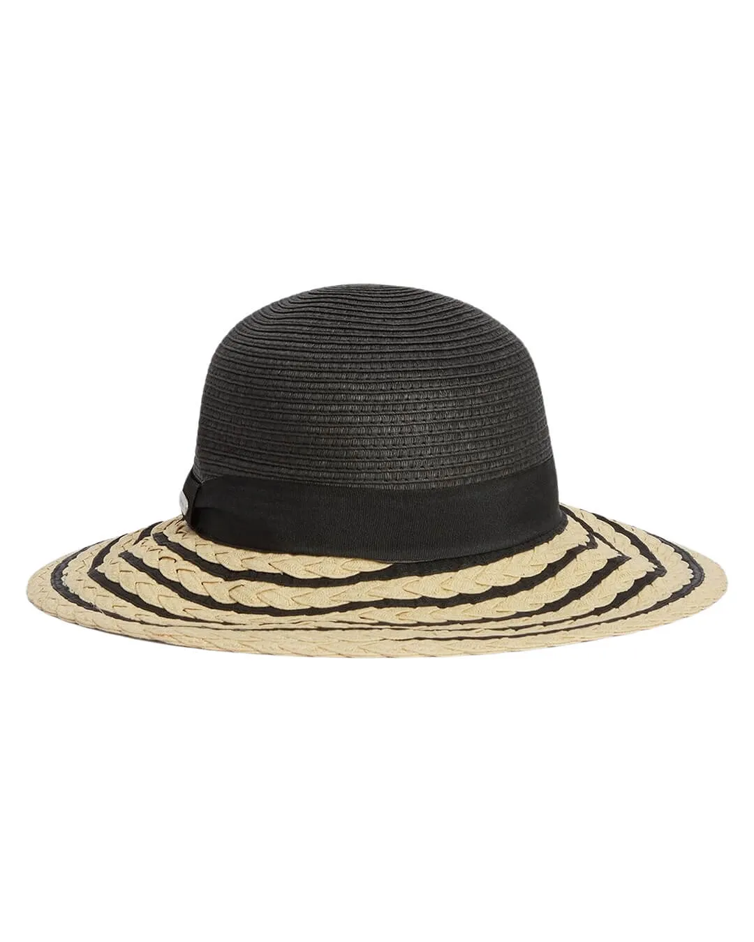Barbour Braided-Style Bucket Hat Boasts a Striped Monochrome Colour Palette.