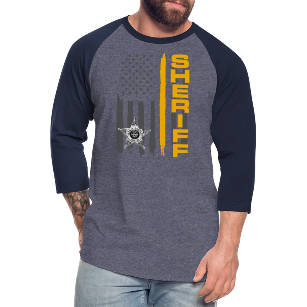 Baseball T-Shirt - Ohio Sheriff Vertical Flag