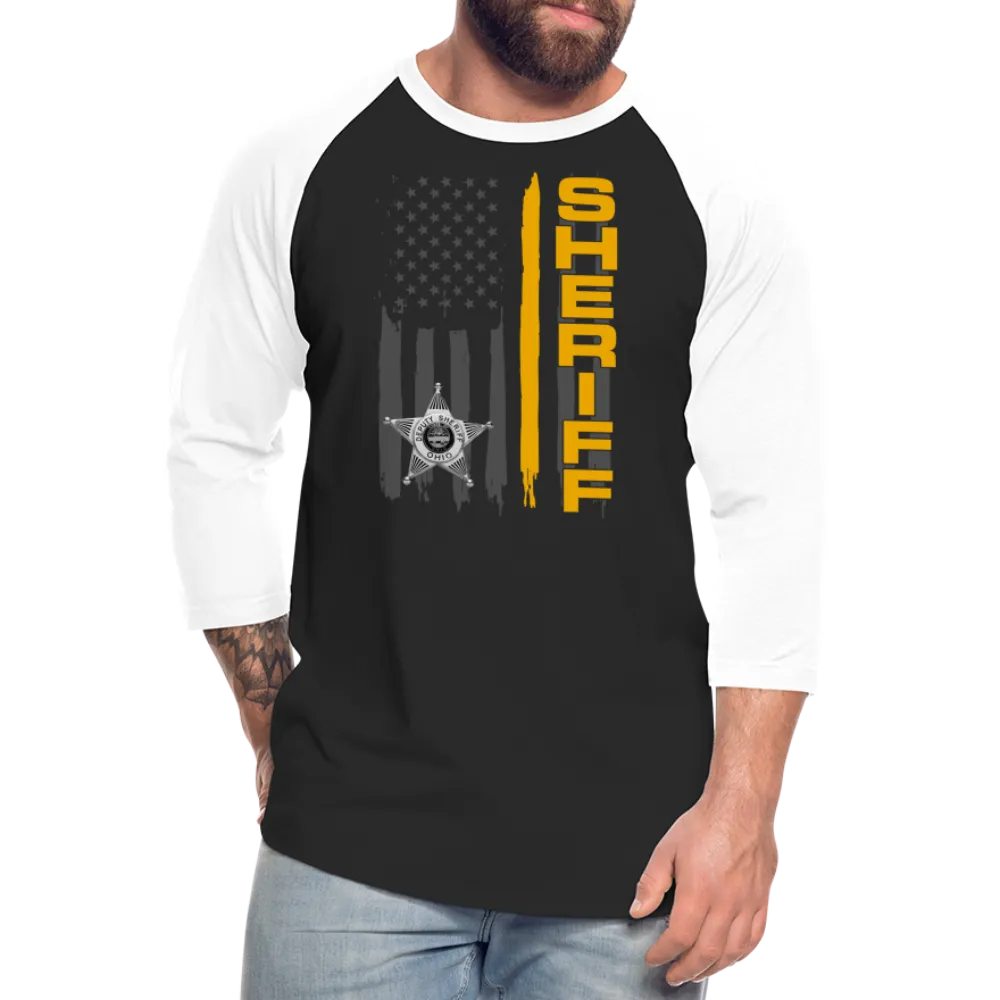 Baseball T-Shirt - Ohio Sheriff Vertical Flag