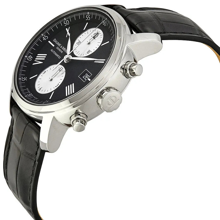 Baume and Mercier Classima Executives Automatic Black Leather Men's Watch 08733 MOA8733