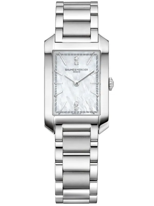 Baume et Mercier Hampton Quartz Diamond White Mother of Pearl Dial Ladies Watch 10474