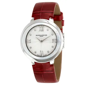 Baume et Mercier Promesse Quartz Diamond White Mother of Pearl Dial Ladies Watch 10262