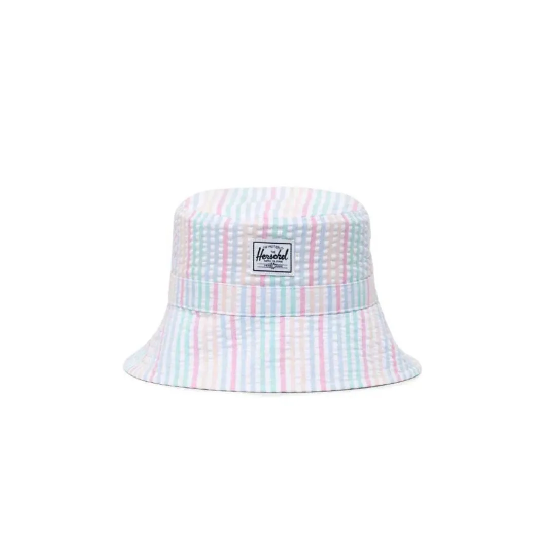 Beach Bucket Hat (Rainbow Seersucker)