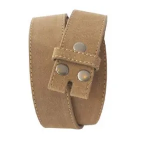 Beige Suede Bonded Leather Interchangeable Belt Strap. STRAP ONLY!