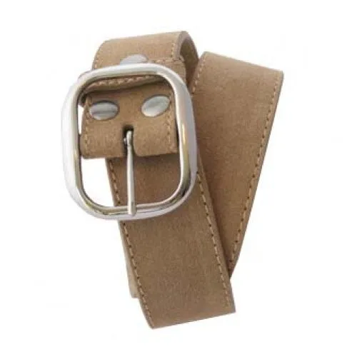Beige Suede Bonded Leather Interchangeable Belt Strap. STRAP ONLY!