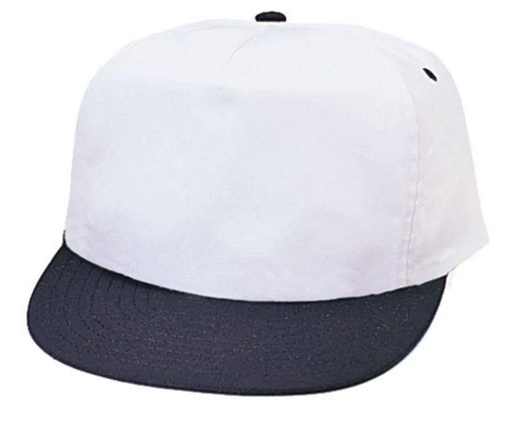 Blank Two Tone 5 Panel Baseball Cotton Twill Snapback Hats Caps