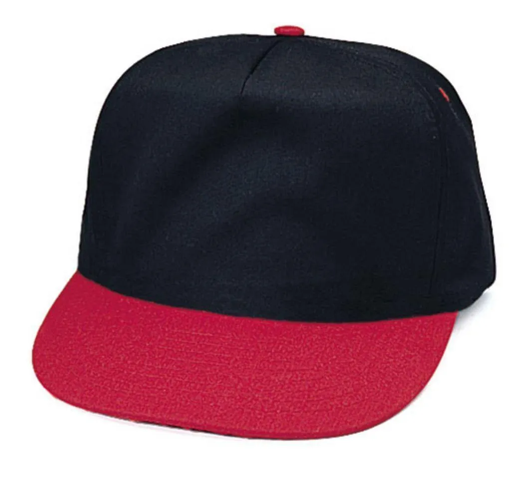Blank Two Tone 5 Panel Baseball Cotton Twill Snapback Hats Caps