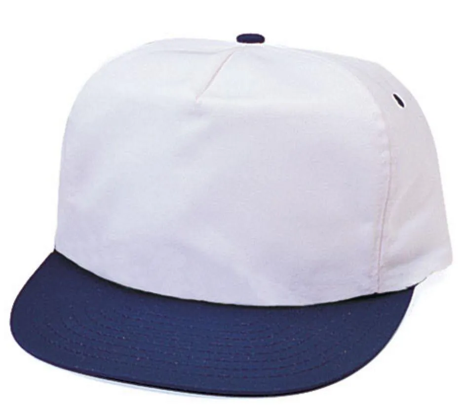 Blank Two Tone 5 Panel Baseball Cotton Twill Snapback Hats Caps