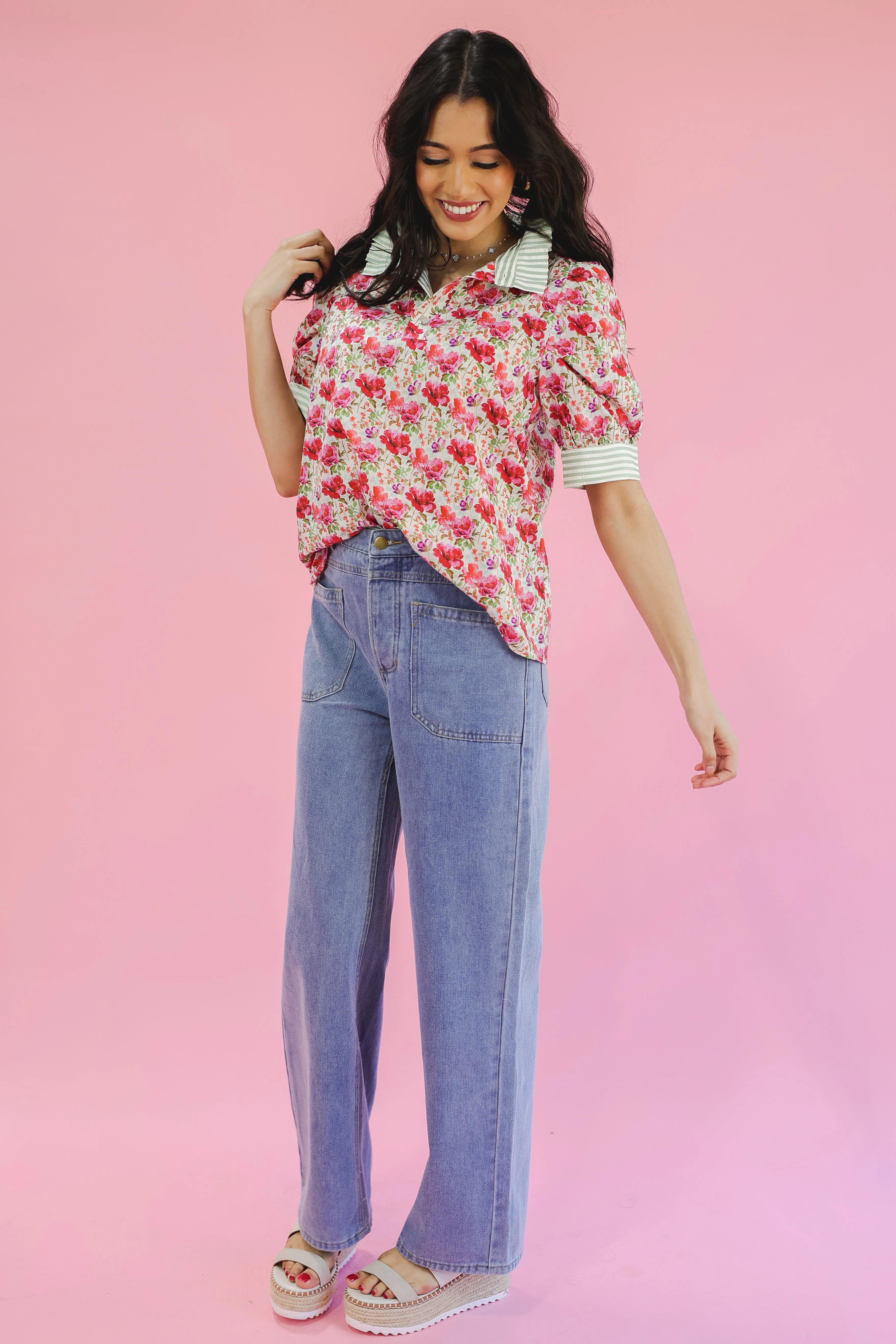 Botanic Bliss Top - Raspberry
