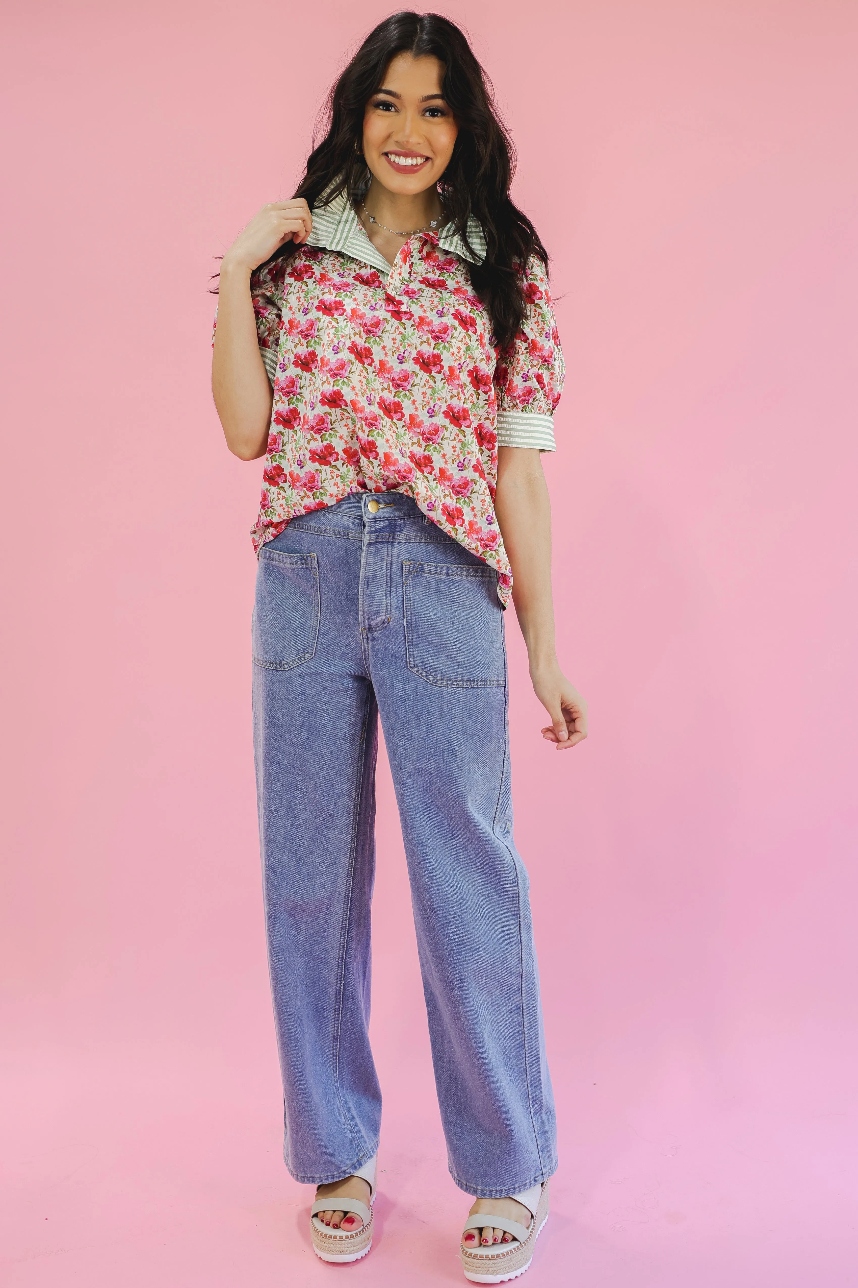 Botanic Bliss Top - Raspberry