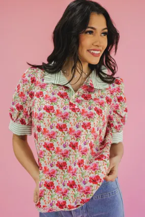 Botanic Bliss Top - Raspberry
