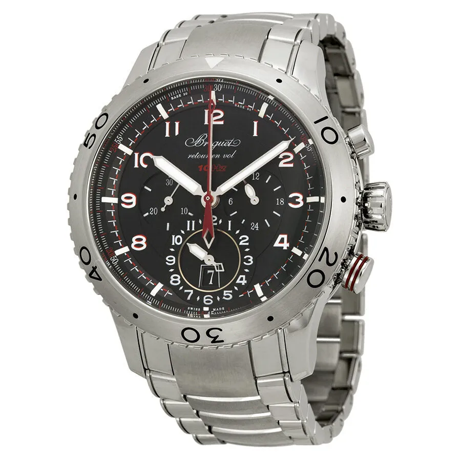 Breguet Chronograph XXII Black Dial Stainless Steel Men's Watch 3880ST/H2/SX0