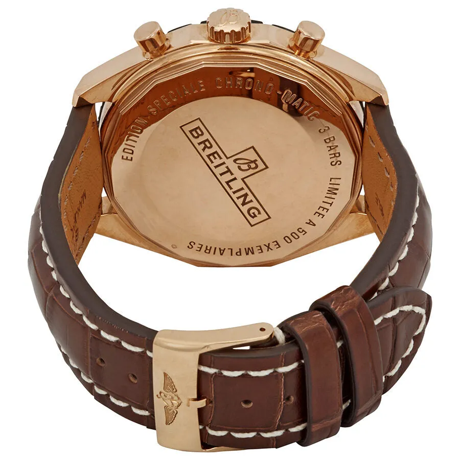 Breitling Chono-Matic 18kt Rose Gold Chronograph Automatic Chronometer Silver Dial Men's Watch R1436002/G660BRCT