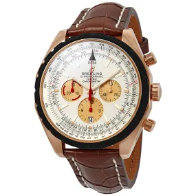 Breitling Chono-Matic 18kt Rose Gold Chronograph Automatic Chronometer Silver Dial Men's Watch R1436002/G660BRCT