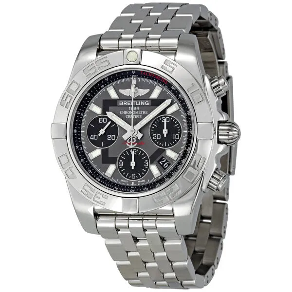 Breitling Chronomat 41 Chronograph Automatic Chronometer Grey Dial Men's Watch AB014012-F554-378A
