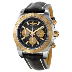 Breitling Chronomat 44 Black Dial Black Leather Automatic Men's Watch CB011012-B968BKLT CB011012-B968-435X-A20BA.1