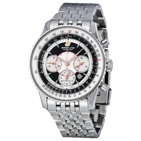 Breitling Montbrillant Chronograph Automatic Black Dial Men's Watch A4137012-B986SS A4137012/B986